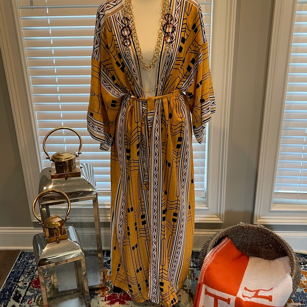 Bohemian Elegant self belted  Kimono/Dress tunic - Picture 15 of 16